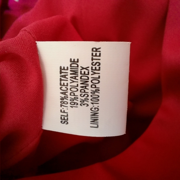 KAY UNGER NEW YORK Fuchsia Midi Sheath Satin Dress Cocktail Party Formal Pink 2 - Picture 7 of 7